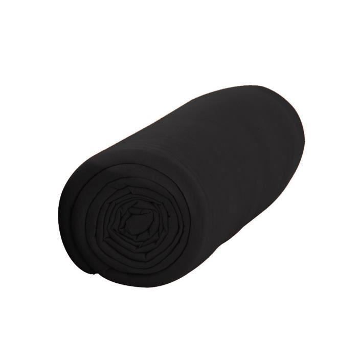 TODAY Drap housse 100% coton - 140 x 190 cm - Réglisse (Lot de 2)