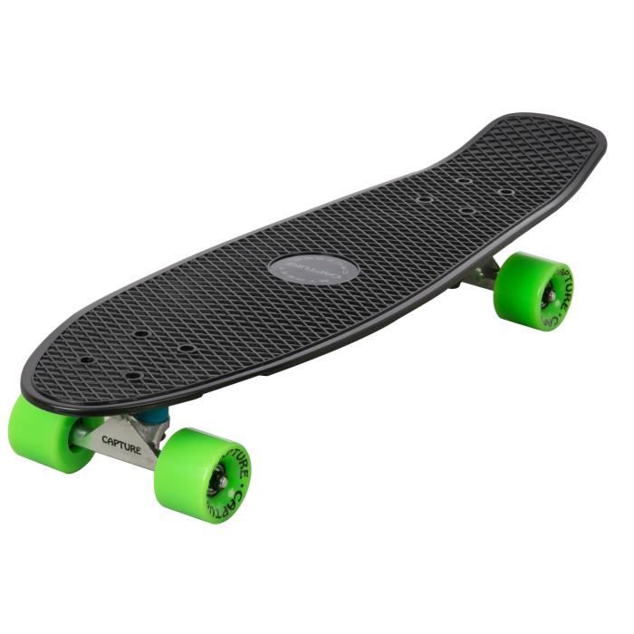 Capture Street Cruiser Skate 68.5cm 27-, Skateboard Rétro Vintage, Roulements ABEC-7, pour la pratique en ville, parcs, …