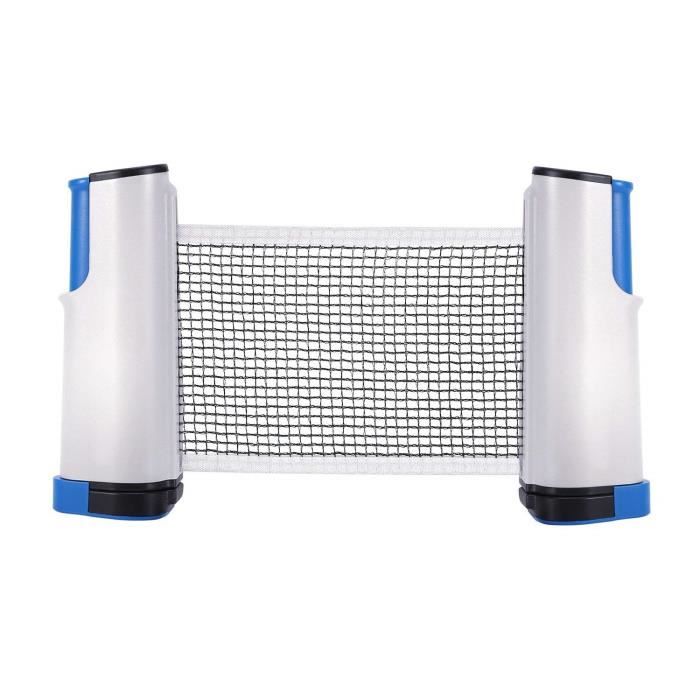 Filet Ping-Pong Filet Tennis de Table Rétractable Adaptable Portable Accessoire de Ping-Pong,Bleu et Gris