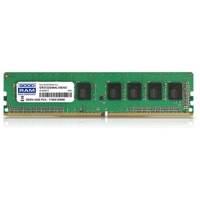 Module mémoire PC Goodram GR2666D464L19S/4G GR2666D464L19S/4G 4 Go 1 x 4 Go RAM DDR4 2666 MHz CL19 1 pc(s)