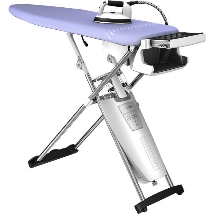 Laurastar S XTRA Centre de repassage - 000.0303.779 - Table active - Semelle active en 3D - Fer professionnel - Gris et violet