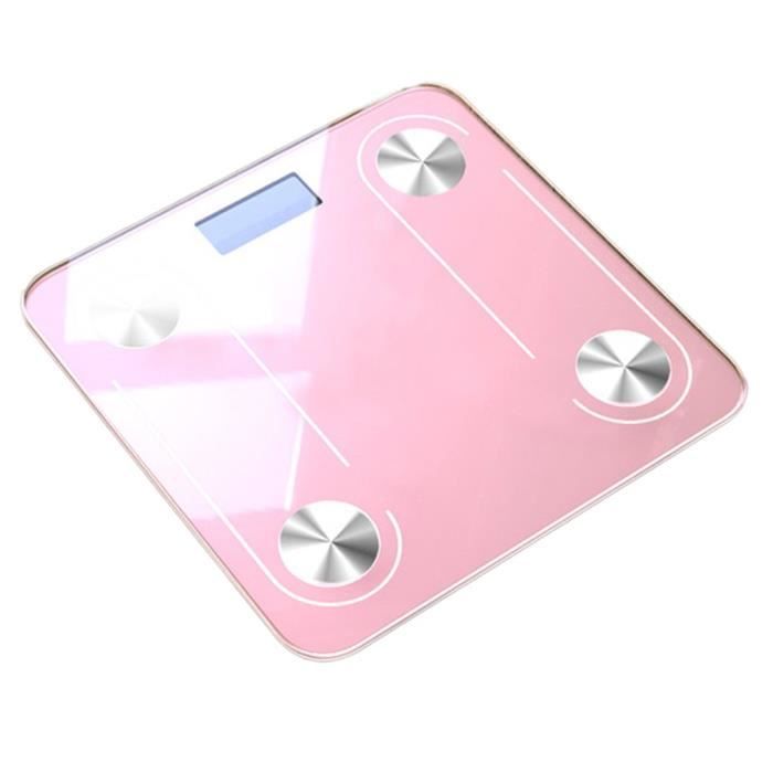 Graisse corporelle Balance science sol Intelligent Led électronique Poids numérique-or rose