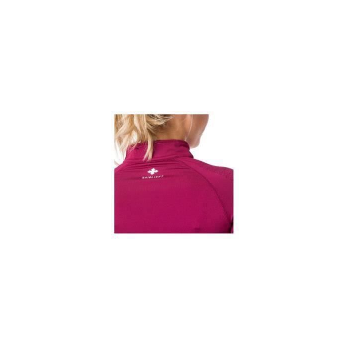 Veste demi-zippée Running RAIDLIGHT Femme Wintertrail LS Bordeaux PE 2019