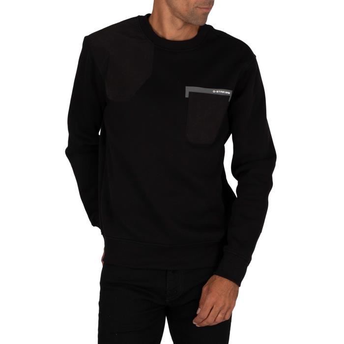 G-Star Sweatshirt Hunting Patch, Noir, Homme