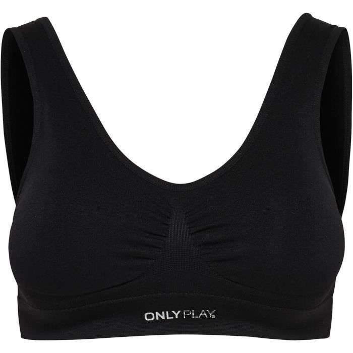 Only Play Black Sans Couture Brassière De Sport Gym Fitness Femmes