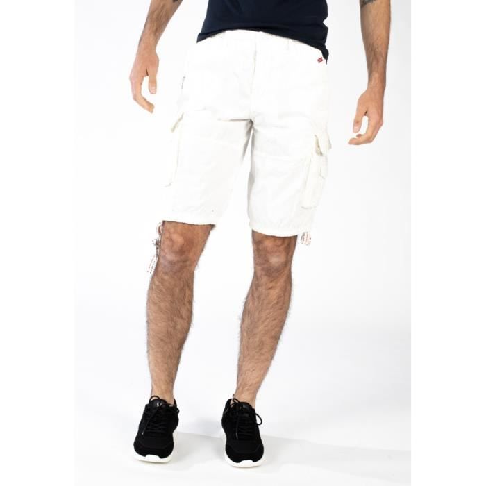 GEOGRAPHICAL NORWAY Short PABLOMEN en coton Blanc - Homme