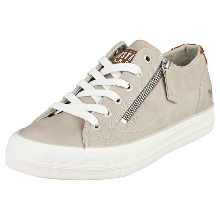 Baskets Mustang LOW TOP SIDE ZIP 1272-305-22 - Femme - Gris clair - 39 EU