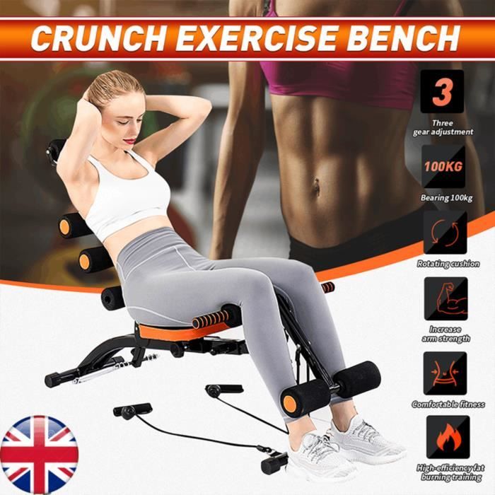 NEUFU Banc de Musculation Pliable Appareil du Dos Bras Sport Exercice Maison Bureau 69X38X29CM