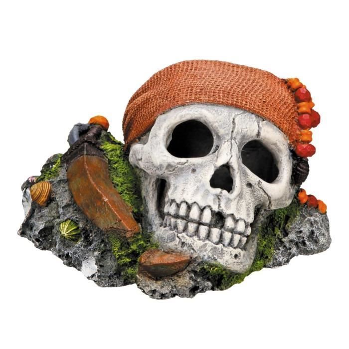 NOBBY Aqua Deco Pirate Skull 145 x 125 x 85mm pour aquarium