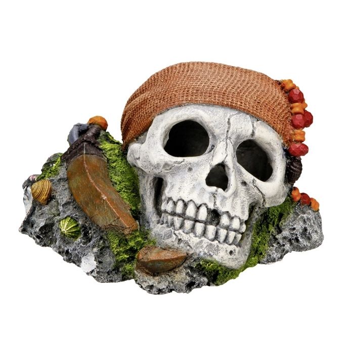 NOBBY Aqua Deco Pirate Skull 145 x 125 x 85mm pour aquarium