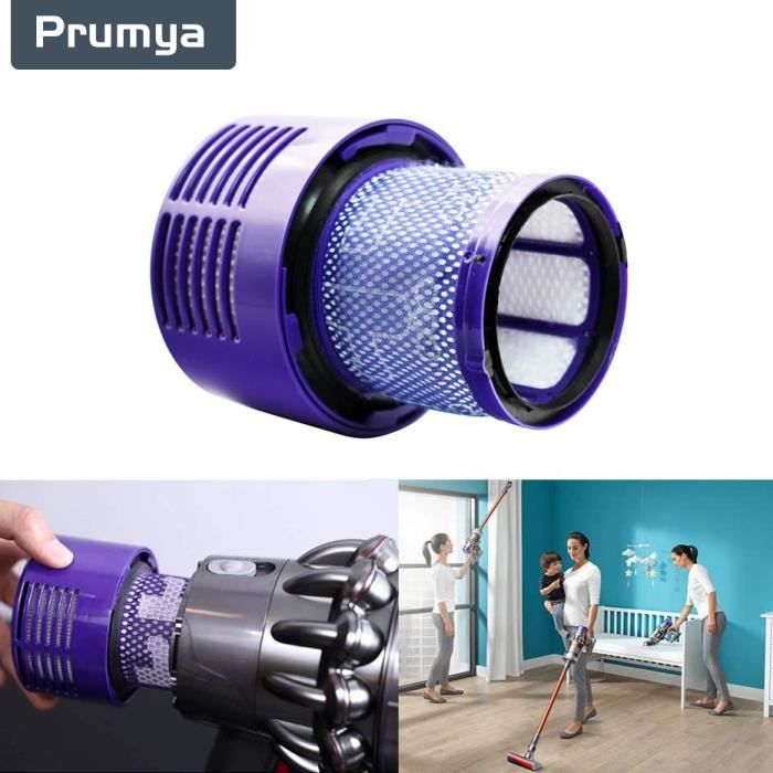 PRUMYA Aspirateur Élément Filtrant Filtre d'échappement Dyson V10, élément de filtre arrière