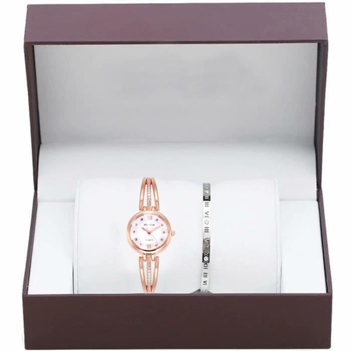 Ensemble de montres élégantes pour femmes , montre pour femmes à la mode + Bracelet, choix de cadeau parfait