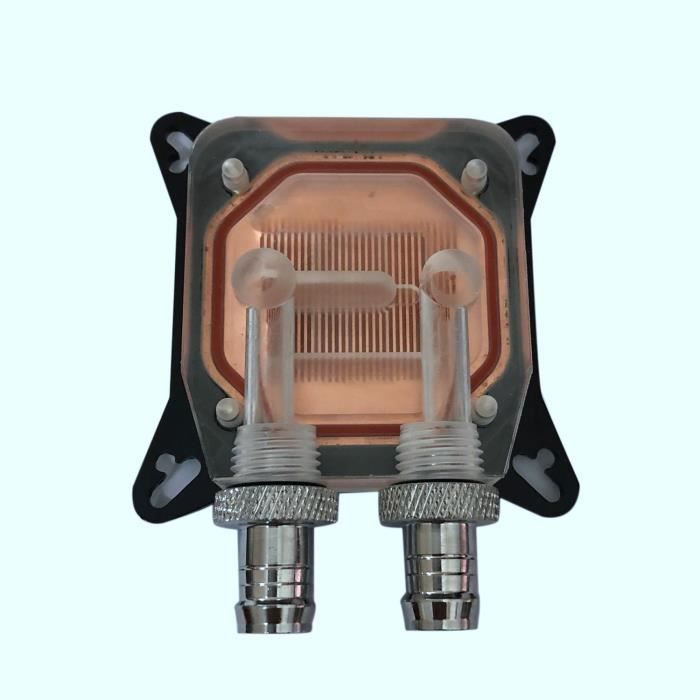 Bloc D'Eau de Gpu Refroidissant le Double Canal de Radiateur 0.4Mm de Refroidisseur D'Eau de Carte Graphique de Colonne de Cuivre