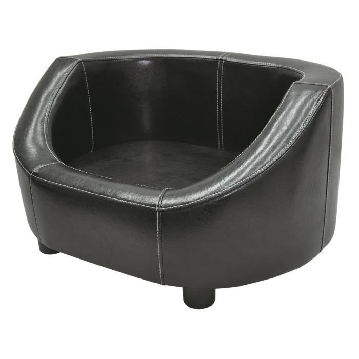 VADIGRAN Canapé simili Lennon - 67x54x38cm - Noir - Pour chien et chat