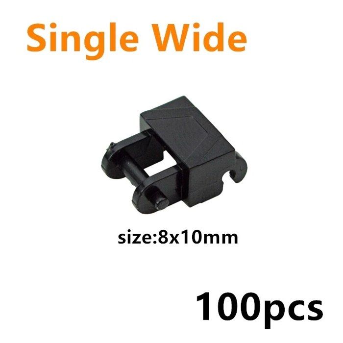 Lot De Briques De Construction Type 'Maillon Chaîne' Noir - Pièces Vrac Pour Chars/Castle LEGO