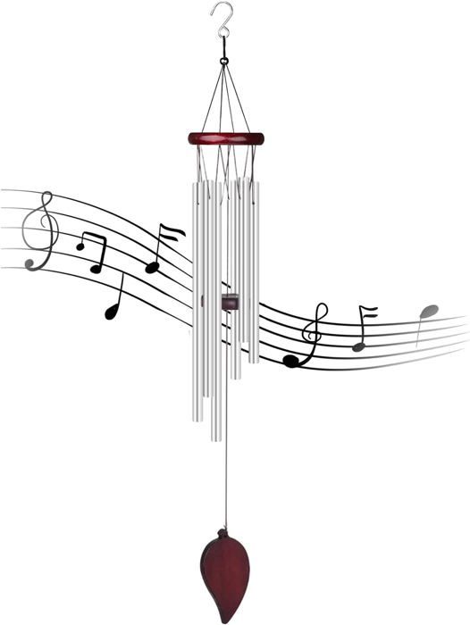 F1Y1 Mini carillon à vent en bois et aluminium pour décoration de