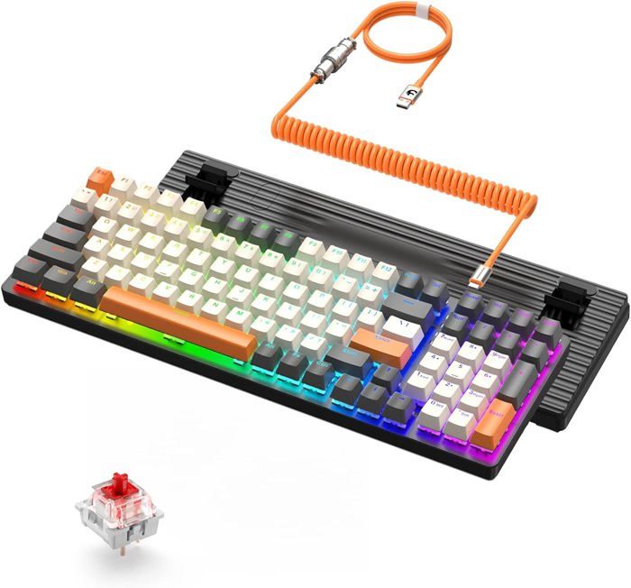 Pavé Numérique Mécanique Sikai - Interrupteurs Rouges, RVB, 33 Touches Pour Bureau Et Portable Clavier Switch Red