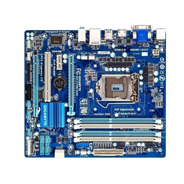 Carte mère GIGABYTE GA-Z77M-D3H Intel Z77 Socket LGA1155 4xDDR3 SDRAM 32GB Micro ATX - Gigabyte