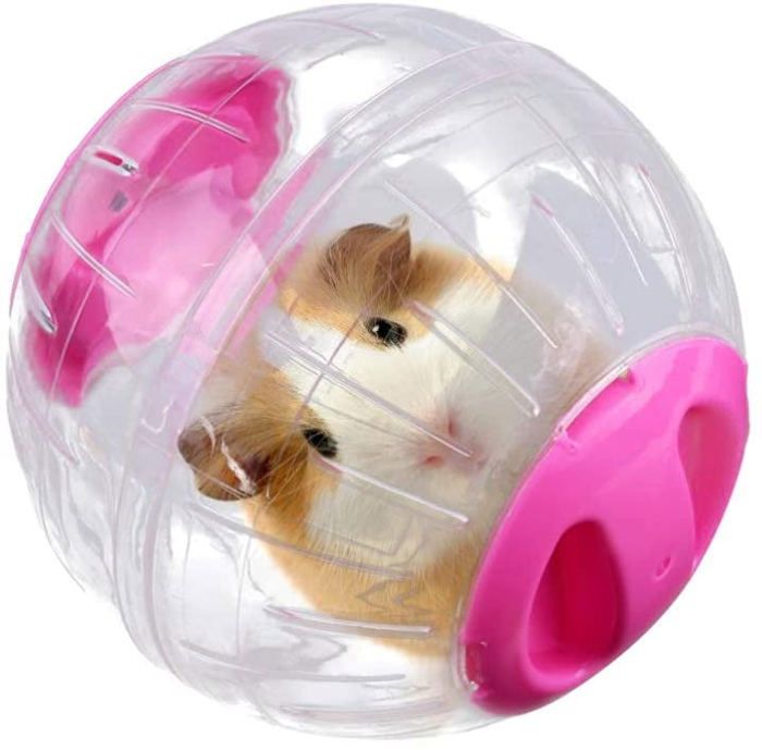 Comparer les prix de Boule d'exercice transparente pour Hamster, mignon, Mini jouets en plastique pour Trot (rose)