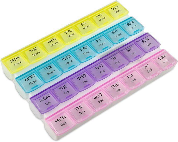 Pilulier semainier avec 28 compartiments cdiscount sant mieux vivre