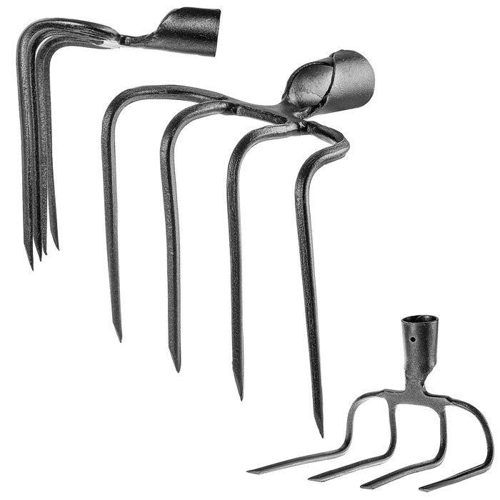 Poignée Fynalite 4 Broches En Forme De Fourche à Fumier - Manche En Frêne - NEUVE