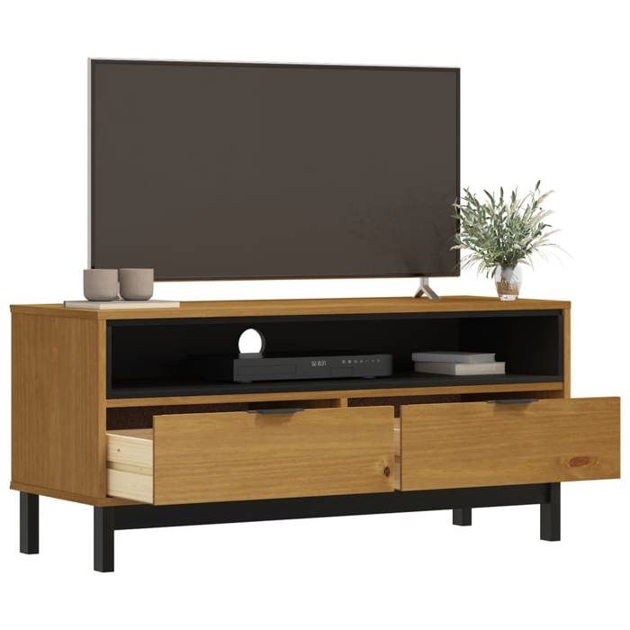 Meuble TV/Hi-Fi - mango - FLAM 110x40x50 cm bois massif de pin M414