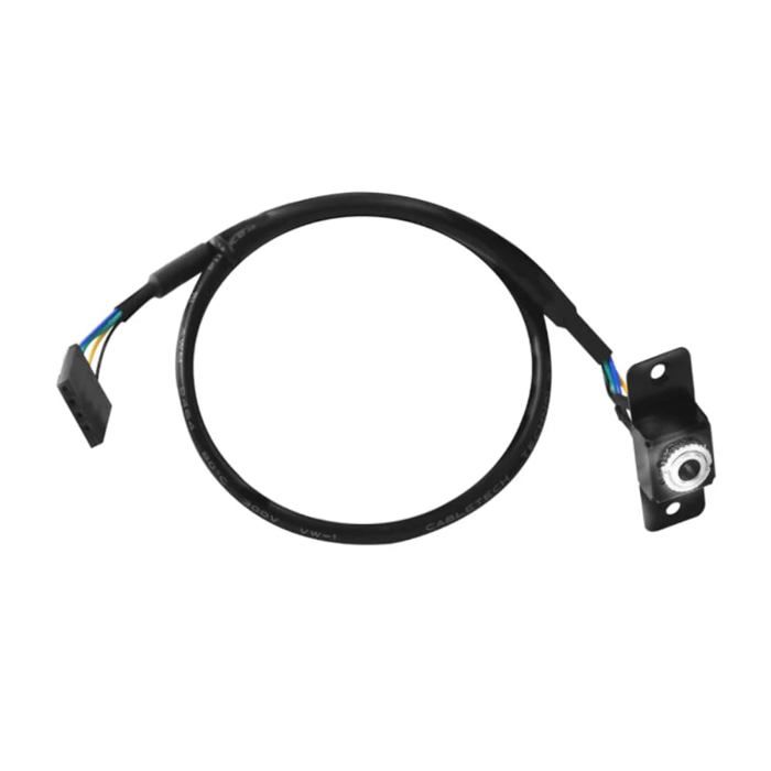 Câble Audio AUX - ASRock - Mâle à Mâle - Noir - 35mm - Haut-parleur