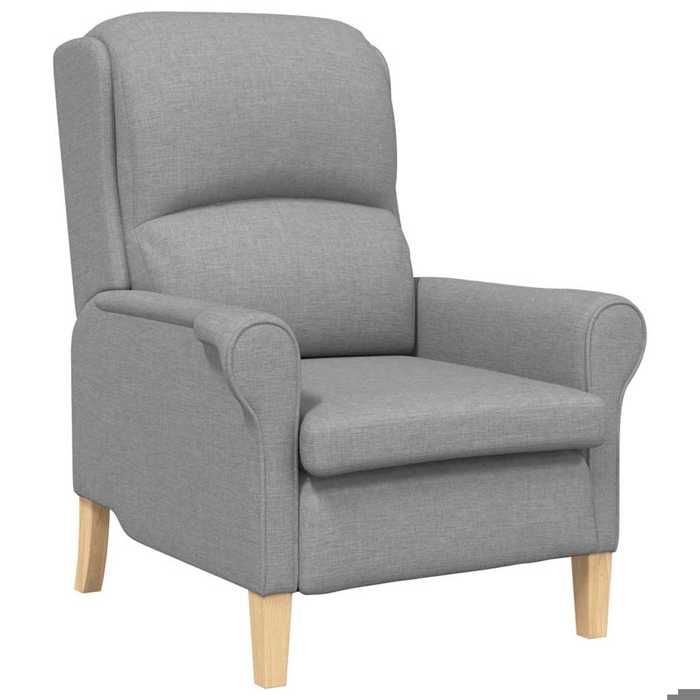 NEUF 2026 CHIC Chaise simple SWEETY Fauteuil de salon 1 PLACE Gris clair 76x94x102 cm tissu FF4876