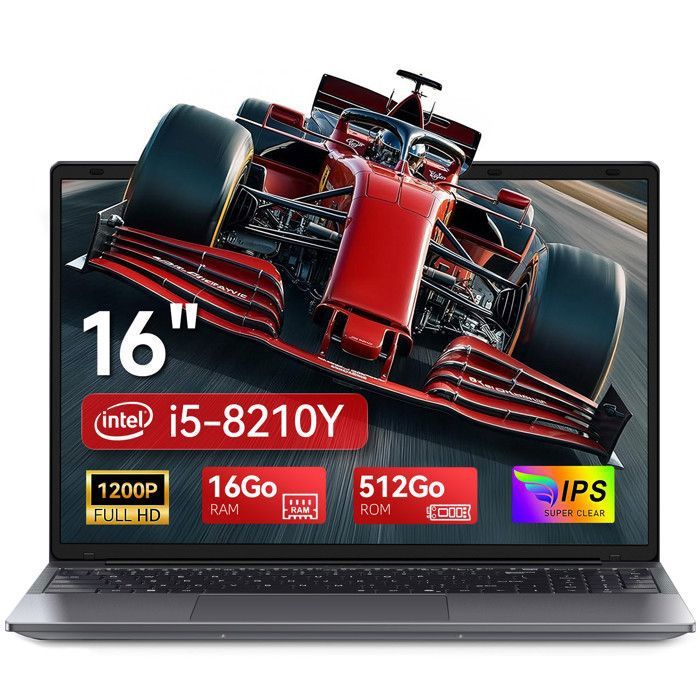 PC Portable 16" FHD+ - Intel Core i5 (Jusqu'à 3,6 GHz) - 16Go RAM ...
