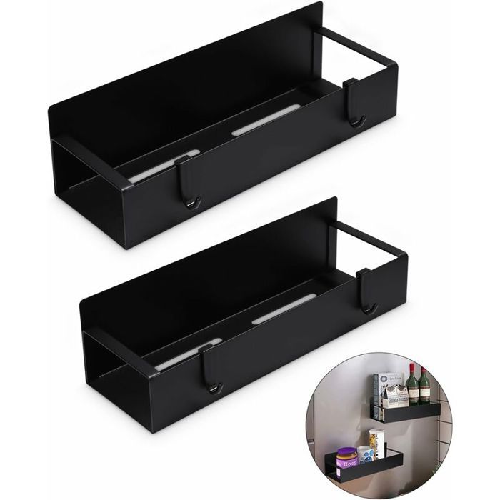 Porte-Épices Magnétique Étagère A Epices Aimantées Métaux Murale(2PCS)