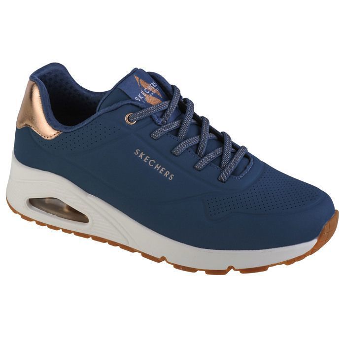 Skechers Baskets Femme - Bleu marine - Skechers Uno-Shimmer Away