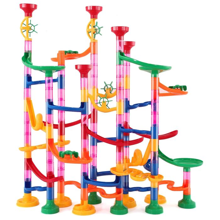 Jeu de construction - Onwind - ecelen circuit de billes 133 pièces couleurs macaron plastique abs
