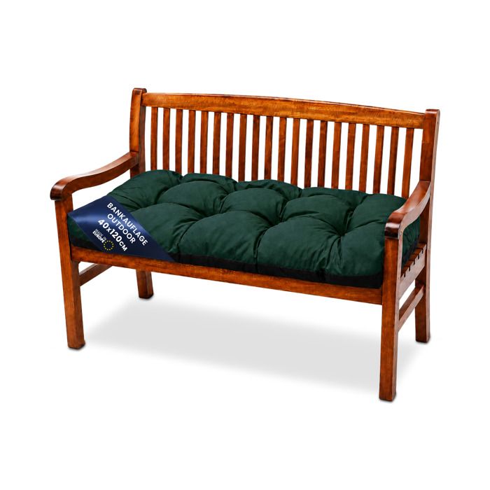 Coussin banquette de jardin 120 x 40 cm - coussins de banc canapé et pour palette impermeable oreiller exterieur au assise Vert