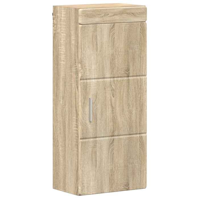 Meuble haut - Armoire murale de salle de bain avec étagère TULUM - vidaXL - chêne sonoma - 37 x 245 x 86 cm - 2 étagères - 1 porte
