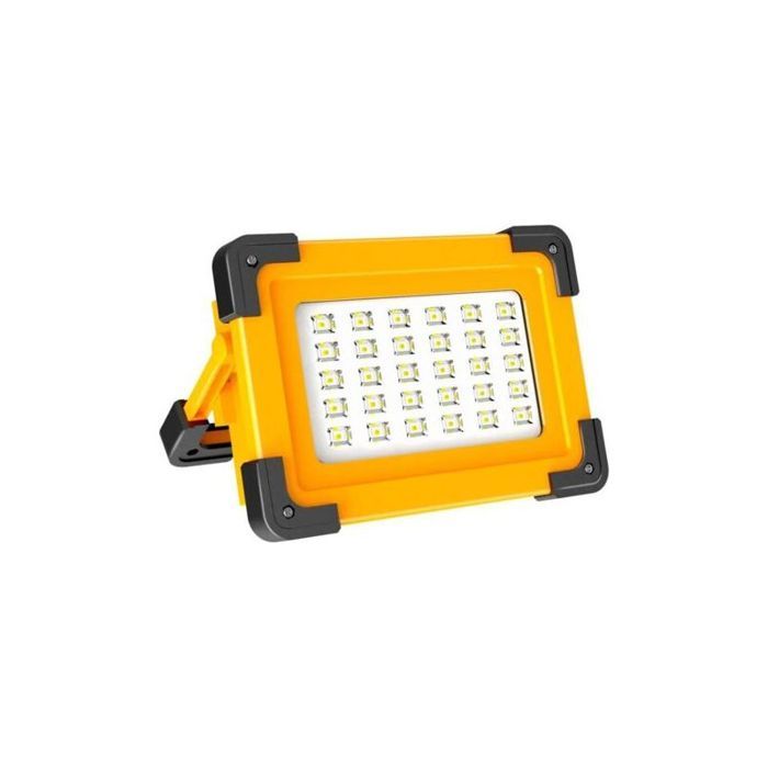 Projecteur LED rechargeable - 60W 3 modes de luminosité - camping chantier - batterie 6600mAh