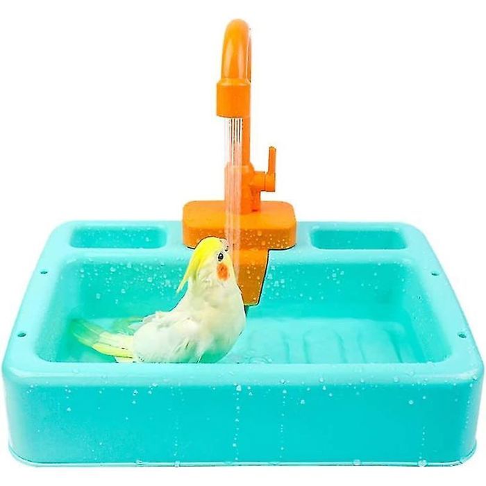 Baignoire automatique pour oiseaux - Accessoire pour perroquets - Non toxique et inodore - Installation facile sans outils
