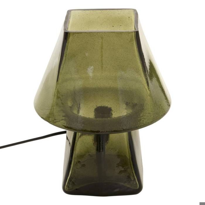 Lampe champignon Elita H.26cm en verre vert - Atmosphera Créateur dintérieur