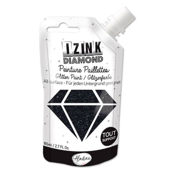 Peinture Izink Diamond - Noir - 80ml