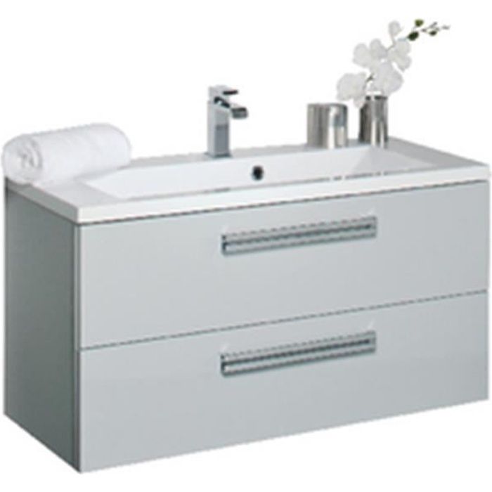 Alterna Meuble Sous Vasque Seducta 90 Cm 2 Tiroirs Gris Perle Ref 200520 Cdiscount Maison