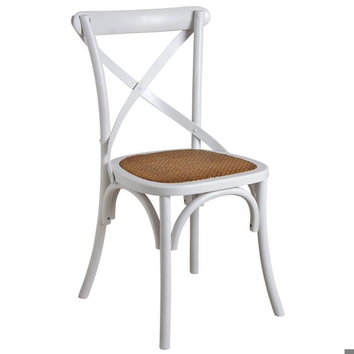 Chaise de bistrot en bouleau et rotin Chaise de bistrot en bouleau et rotin
