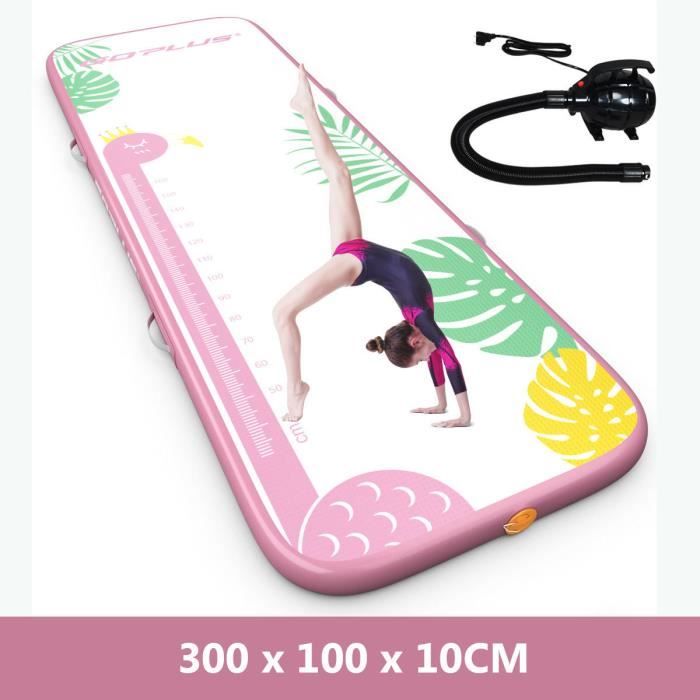 Tapis De Gymnastique Gonflable KM-Fit Airtrack 5m (Bleu) – Avec Pompe électrique 600W