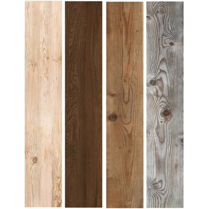 Papier Peint Imitant Bois Brun Foncé pour Meuble Porte Mur Papier Contact Adhésif en 3D Grain De