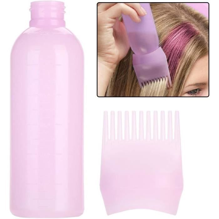 Bouteilles d'applicateur de couleur de cheveux de 160 ml, bouteille d'huile  de teinture pour cheveux avec applicateur de peigne de racine pour la