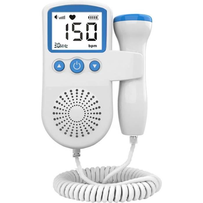 Babyphone GENERIQUE Doppler fœtal 3. 0mhz détecteur de fréquence cardiaque  pour bébé prénatal moniteur pour bébé détecteur à ultrasons portable pour  le fœtus