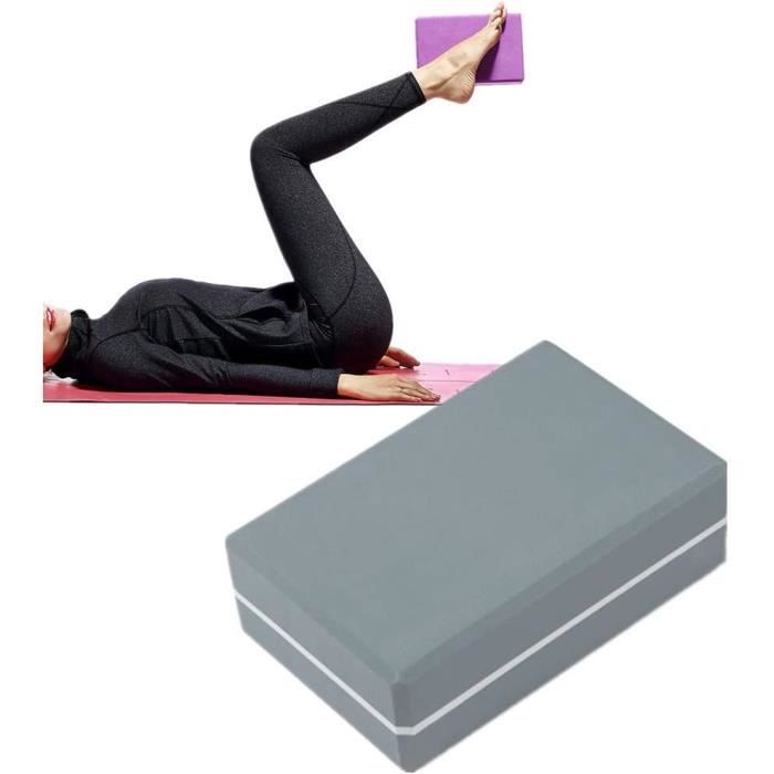 REEHUT Blocs de Yoga Block Briques Yoga Pilates Bio en Mousse EVA Haute Densité Léger Confortable Antidérapant 1PC, Bleu