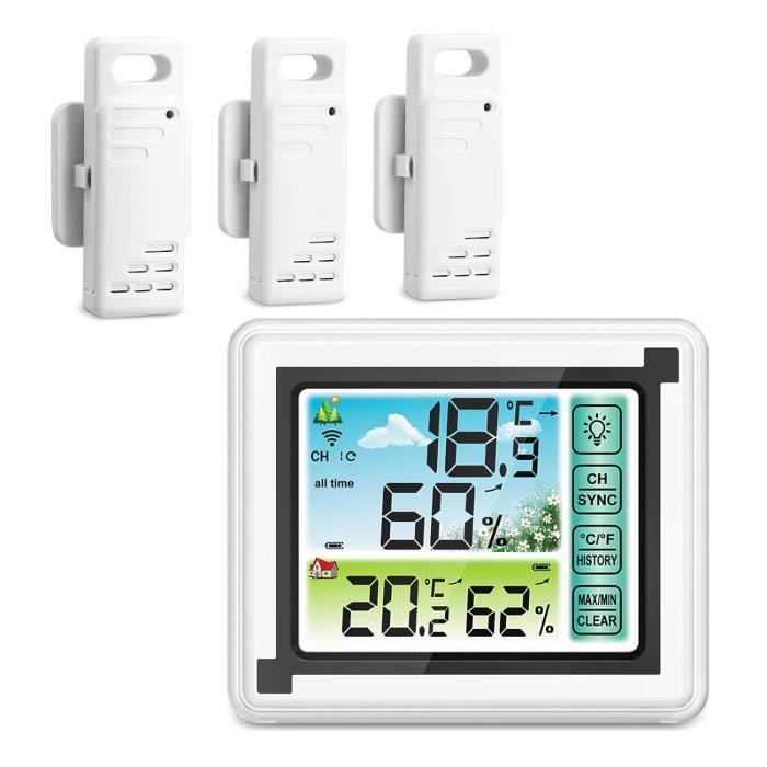 Thermomètre intérieur et extérieur Capteur extérieur de température  d'affichage numérique sans fil -RAC - Cdiscount