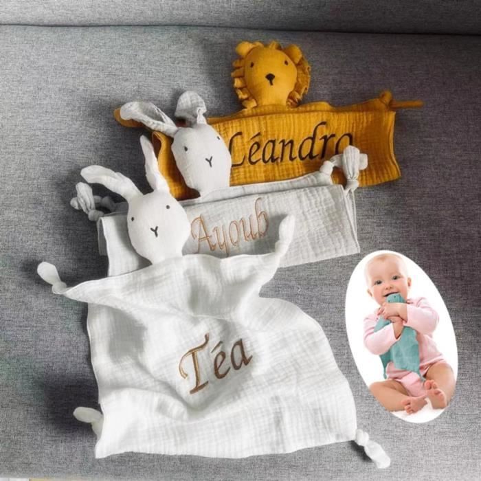 Doudou Bebe Fille Naissance Personnalisé,Peluche Personnalisable