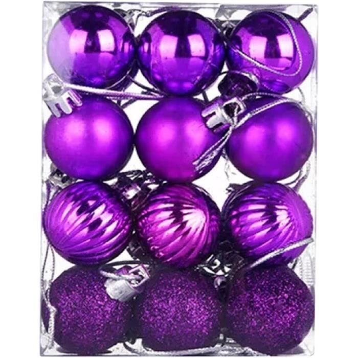 Boules De Noël Extérieur 30 Pièces - 6 Cm, Rouge Et Vert Pailleté, Incassables Pour Sapin, Jardin, Décoration - 2
