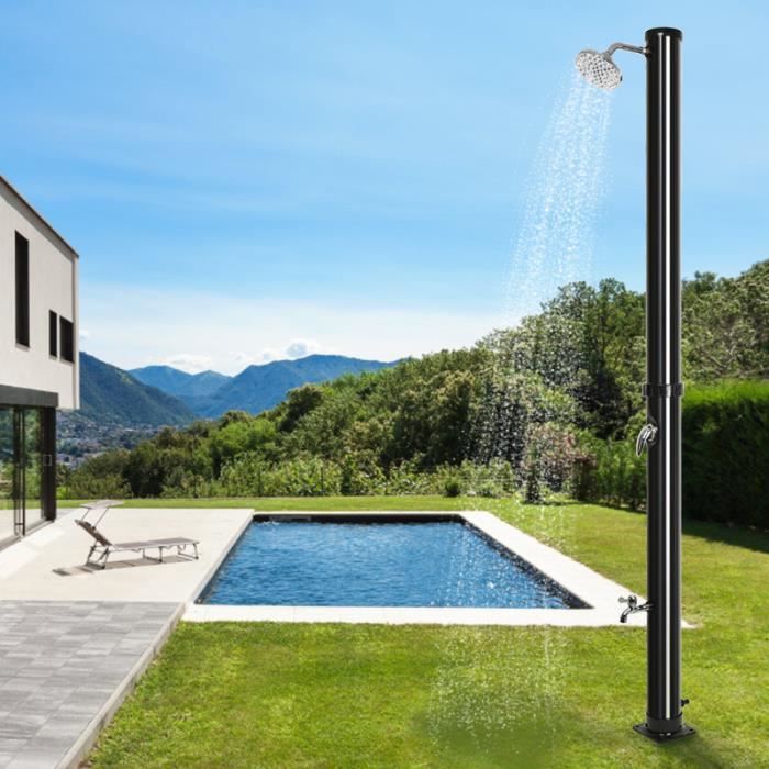 Douche solaire pour piscine - Marque - Modèle - Capacité 20L - Température max 60°C - Pression max 3.5 bar