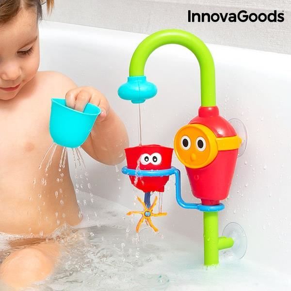 Jouet De Bain Multifonction Cubes Douche Moulin Et Pompe à Eau Flow Fill Innovagoods Kids Ventouses Pour Fixer à La Baignoire